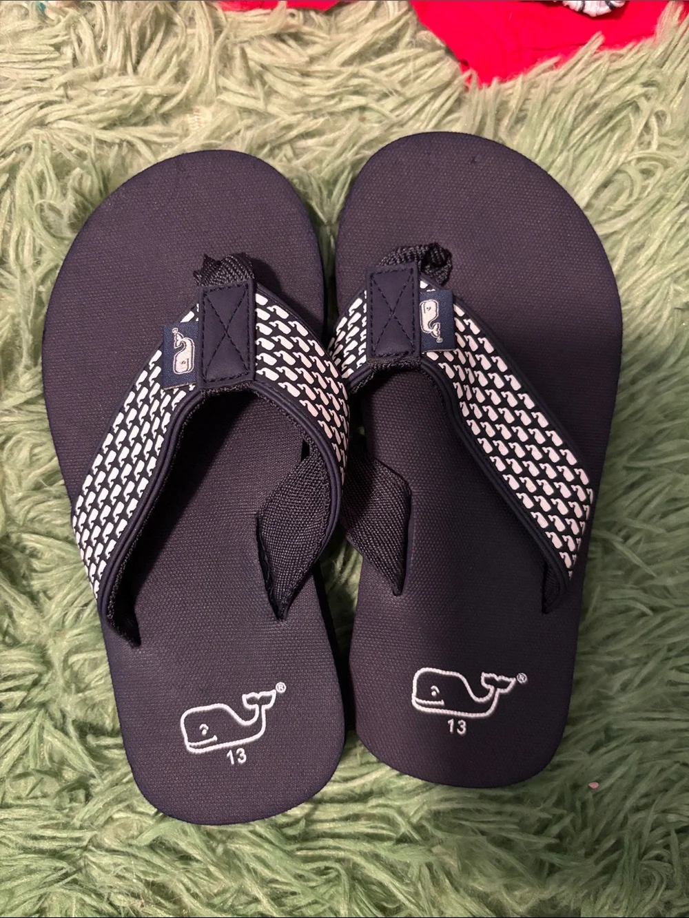 Little Boys Vineyard Vine Navy Flip Flops
